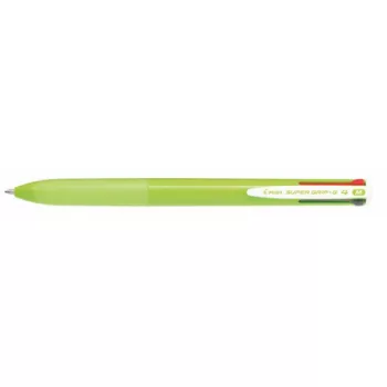   Golyóstoll, 0,27 mm, nyomógombos, világoszöld tolltest, PILOT "Super Grip G", négyszínű 1 db