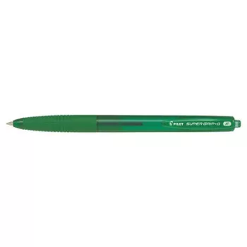   Golyóstoll, 0,22 mm, nyomógombos, PILOT "Super Grip G", zöld 1 db