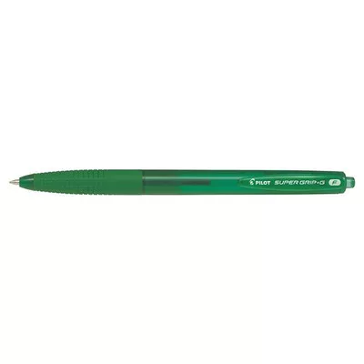 Golyóstoll, 0,22 mm, nyomógombos, PILOT "Super Grip G", zöld 1 db