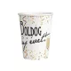 Pohár, papír, 250 ml, "Boldog Új évet" 6 db