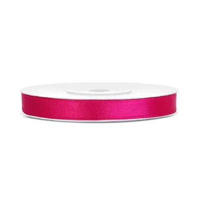 Szatén szalag, 6 mm, pink 25 méter