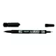 Alkoholos marker, 0,8/2 mm, kétvégű, PILOT "Twin", fekete 1 db