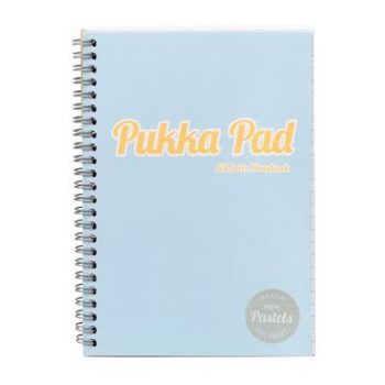   Spirálfüzet, A5, vonalas, 100 lap, PUKKA PAD "Pastel Jotta Pad", vegyes szín