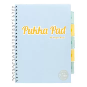   Spirálfüzet, A4, vonalas, 100 lap, PUKKA PAD "Pastel project book", vegyes szín 1 db