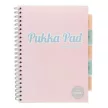 Spirálfüzet, A4, vonalas, 100 lap, PUKKA PAD "Pastel project book", vegyes szín 1 db