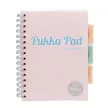 Spirálfüzet, A5, vonalas, 100 lap, PUKKA PAD "Pastel project book", vegyes szín