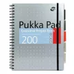 Spirálfüzet, A4+, vonalas, 100 lap, PUKKA PAD "Metallic Project Book", vegyes szín 1 db