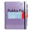 Spirálfüzet, A4+, vonalas, 100 lap, PUKKA PAD "Metallic Project Book", vegyes szín 1 db