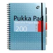 Spirálfüzet, A4+, vonalas, 100 lap, PUKKA PAD "Metallic Project Book", vegyes szín 1 db