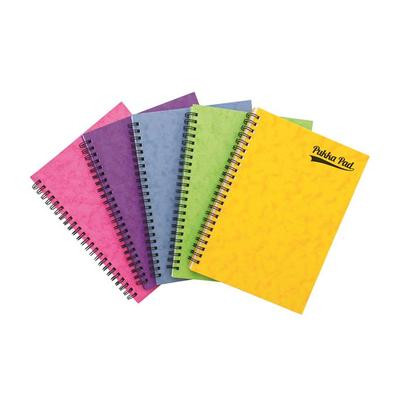 1 db Spirálfüzet, A5, vonalas, 60 lap, PUKKA PAD "Pressboard", vegyes szín