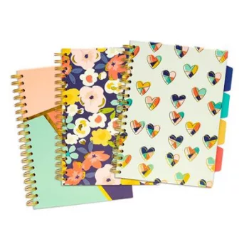   Spirálfüzet, B5, vonalas, 100 lap, PUKKA PAD "Floral Love Project Book", vegyes minta 1 db