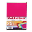 Boríték, C6, enyvezett, PUKKA PAD "Bright", vegyes színek (szín nem választható), 25 db/csomag