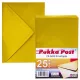 Boríték, C6, enyvezett, PUKKA PAD "Gold", arany 25 db