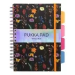 Spirálfüzet, B5, vonalas, 100 lap, PUKKA PAD "Project Book Bloom", vegyes minta 1 db