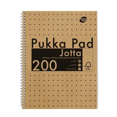 Spirálfüzet, A4, vonalas, 100 lap, PUKKA PAD "Jotta Kraft" 1 db