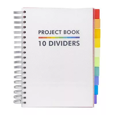 Spirálfüzet, B5, vonalas, 200 lap, PUKKA PADS "White Project Book", fehér 1 db