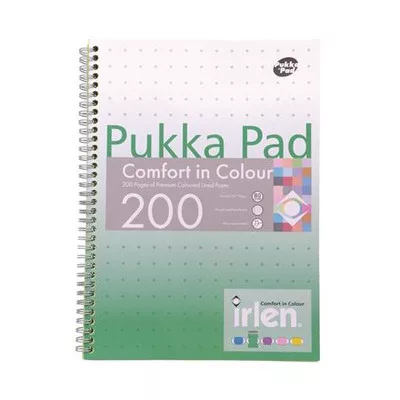 Spirálfüzet, A4, vonalas, 100 lap, PUKKA PAD "Irlen Jotta Green" 1 db