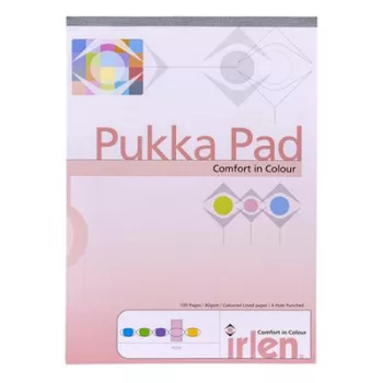   Jegyzettömb, A4, vonalas, 50 lap, PUKKA PAD "Irlen Dyslexia", rózsaszín 1 db