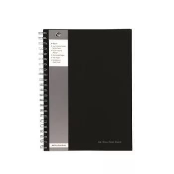   Spirálfüzet, A4, vonalas, 80 lap, PUKKA PAD "Black", fekete 1 db