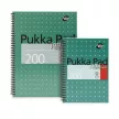 Spirálfüzet, A5, kockás, 100 lap, PUKKA PAD, "Metallic Jotta" 1 db