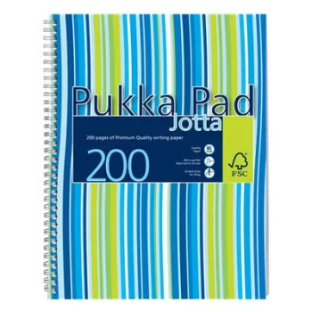   Spirálfüzet, A4+, vonalas, 100 lap, PUKKA PAD "Stripe Jotta" 1 db