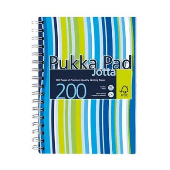   Spirálfüzet, A6, vonalas, 100 lap, PUKKA PAD "Stripe Jotta" 1 db