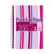 Spirálfüzet, A6, vonalas, 100 lap, PUKKA PAD "Stripe Jotta" 1 db