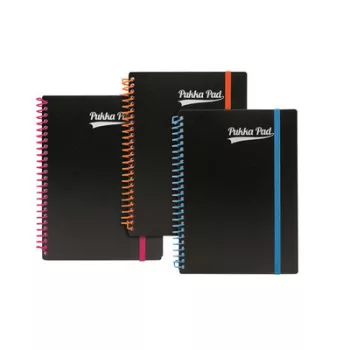   Spirálfüzet, A5, vonalas, 100 lap, PUKKA PAD, "Neon notepad"