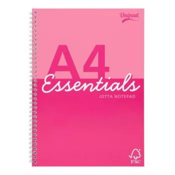  Spirálfüzet, A4, vonalas, 80 lap, PUKKA PAD "Unipad Essentials Jotta", vegyes 1 db