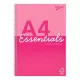 Spirálfüzet, A4, vonalas, 80 lap, PUKKA PAD "Unipad Essentials Jotta", vegyes 1 db