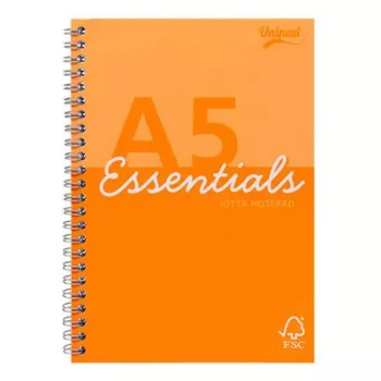   Spirálfüzet, A5, vonalas, 80 lap, PUKKA PAD "Unipad Essentials Jotta", vegyes