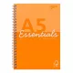 Spirálfüzet, A5, vonalas, 80 lap, PUKKA PAD "Unipad Essentials Jotta", vegyes