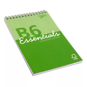   Jegyzettömb, B6, vonalas, 80 lap, PUKKA PAD "Unipad Essentials Shorthand", vegyes 1 db
