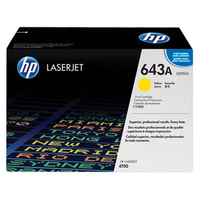 HP Q5952A (643A) sárga eredeti tonerkazetta (≈10000 oldal) ► Legális! ◄