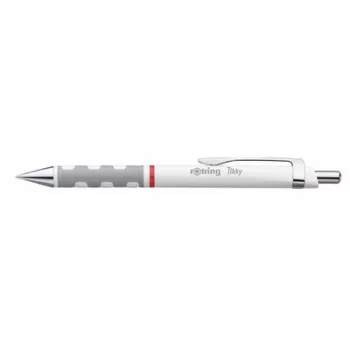   Golyóstoll, 0,8 mm, nyomógombos, fehér tolltest, ROTRING "Tikky", kék 1 db