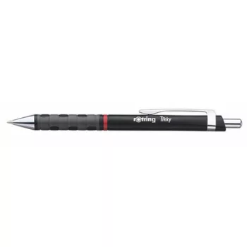   Golyóstoll, 0,8 mm, nyomógombos, fekete tolltest, ROTRING "Tikky", kék 1 db