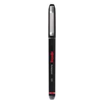   Rollertoll, 0,5 mm, kupakos, ROTRING "Rollerpoint", fekete 1 db