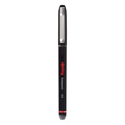 Rollertoll, 0,5 mm, kupakos, ROTRING "Rollerpoint", fekete 1 db