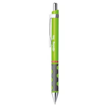   Golyóstoll, 0,8 mm, nyomógombos, neonzöld tolltest, ROTRING "Tikky", kék 1 db