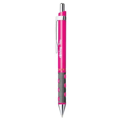 Golyóstoll, 0,8 mm, nyomógombos, neon rózsaszín tolltest, ROTRING "Tikky", kék 1 db