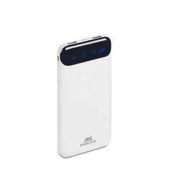   Hordozható akkumulátor, 10000mAh, RIVACASE "VA2240", fehér
