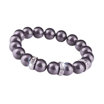   Karkötő, ezüst-mályva SWAROVSKI® gyöngyből, rondella kristállyal, 10mm, ART CRYSTELLA® M