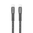 USB kábel, USB-C - USB-C, 1,2 m, RIVACASE "PS6105", szürke