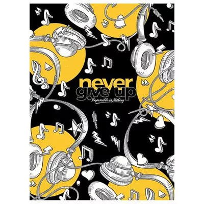 Füzet, tűzött, A5, vonalas, 80 lap, SHKOLYARYK "Never give up", vegyes
