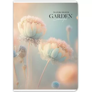   Füzet, tűzött, A4, vonalas, 80 lap, SHKOLYARYK "Garden", vegyes