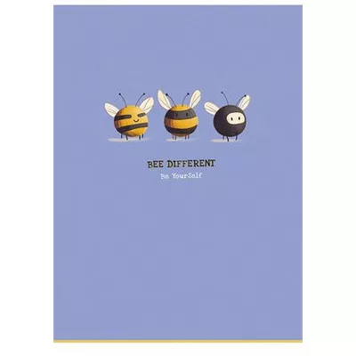 Füzet, tűzött, A4, vonalas, 80 lap, SHKOLYARYK "Bee Different", vegyes 1 db
