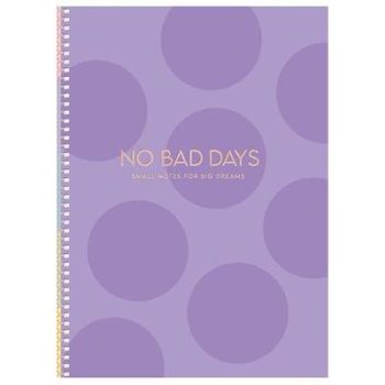   Spirálfüzet, B5, kockás, 80 lap, keményfedeles, SHKOLYARYK "No bad days", vegyes
