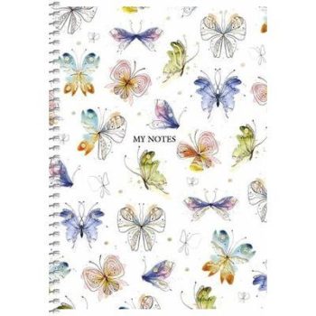   Spirálfüzet, A5, kockás, 80 lap, keményfedeles, SHKOLYARYK "Classy book", vegyes