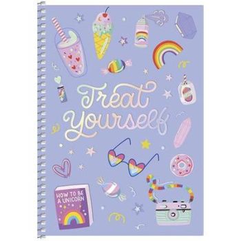   Spirálfüzet, A5, kockás, 80 lap, keményfedeles, SHKOLYARYK "Stay simple", vegyes