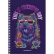 Spirálfüzet, A5, kockás, 80 lap, SHKOLYARYK "Notebook", vegyes 1 db